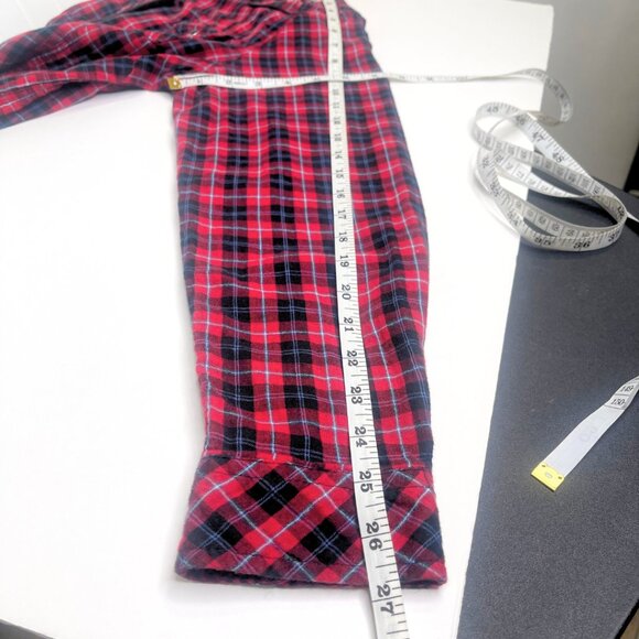 Red Multi Color Long Sleeve Button Up Pearl Snap Flannel Shirt Large - Picture 10 of 14